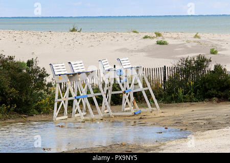 La plage à North Wildwood, New Jersey, USA Banque D'Images