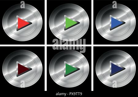 Ensemble de boutons poussoir pour jouer - Vector Illustration de Vecteur