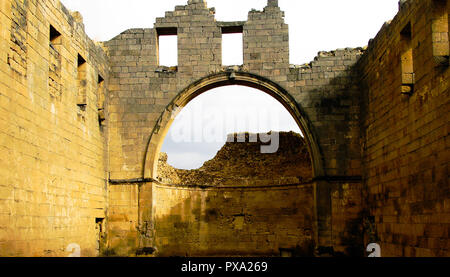 Panorama de la Bahira en ruines monastère en vieille ville de Bosra en Syrie Banque D'Images