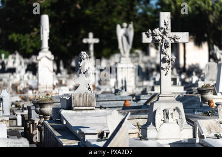 Le cimetière Cristóbal Colón à La Havane à Cuba. Banque D'Images