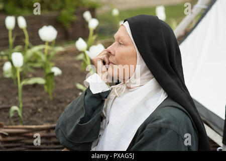 DATE DE SORTIE : septembre 1, 2017 Title : Tulip Fever STUDIO : Weinstein Company Réalisateur : Justin Chadwick PLOT : Un artiste tombe pour une jeune femme mariée pendant qu'il est commandé de peindre son portrait au cours de la manie des tulipes d'Amsterdam du 17 è siècle avec : Judi Dench, Alicia Vikander, Dane DeHaan, Jack O'Connell. (Crédit : © Weinstein Company/photos) Banque D'Images