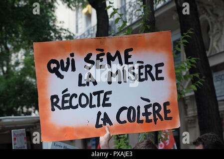 Manifestation à Paris 'tide' pour l'égalité, la justice sociale et de la solidarité Banque D'Images