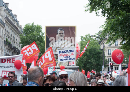 Manifestation à Paris 'tide' pour l'égalité, la justice sociale et de la solidarité Banque D'Images