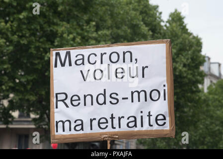 Manifestation à Paris 'tide' pour l'égalité, la justice sociale et de la solidarité Banque D'Images