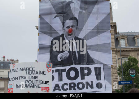 Manifestation à Paris 'tide' pour l'égalité, la justice sociale et de la solidarité Banque D'Images