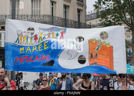 Manifestation à Paris 'tide' pour l'égalité, la justice sociale et de la solidarité Banque D'Images