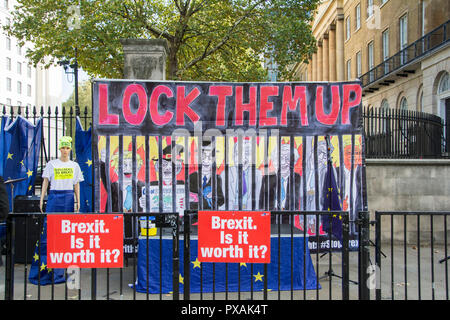 Londres, Angleterre, Royaume-Uni. 20 octobre 2018. Verrouillez-les - plus de 600 000 personnes ont participé au vote du peuple d'aujourd'hui sur la place du Parlement Banque D'Images