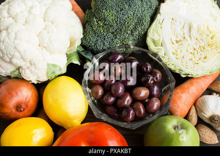 L'alimentation saine recommandé pour le diabète. Banque D'Images