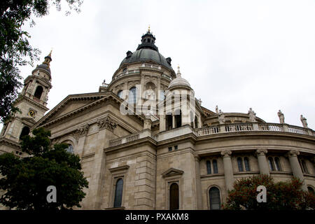 De la basilique Saint-Étienne, l'édifice néo-classique, Budapest, Hongrie. Il est le troisième plus grand bâtiment de l'église en Hongrie. Banque D'Images