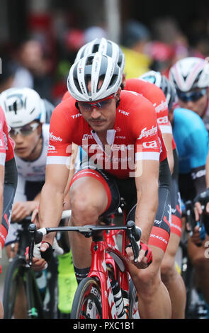 Utsunomiya, Japon. 20 Oct, 2018. Degednkolb allemand John cycliste de vitesses Segafredo trek en route pour gagner la Coupe du Japon en Critérium Utsunomiya, 100km au nord de Tokyo le samedi 20 octobre 2018. Credit : Yoshio Tsunoda/AFLO/Alamy Live News Banque D'Images