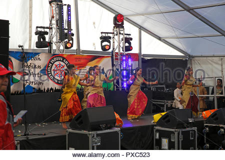 Edinburgh, Royaume-Uni. Octobre 21, 2018. Dusherra l'activité phare de l'Indian Arts écossais Forum se tient sur le dessus de Calton Hill, à Édimbourg. Credit : Craig Brown/Alamy Live News. Banque D'Images