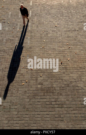 De longues ombres sur un après-midi d'automne Banque D'Images