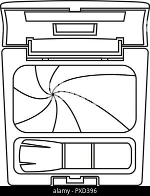 Les dessins au trait noir et blanc avec pinceau blush Illustration de Vecteur