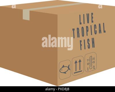 Vecteur de fort de vivre l'expédition de poissons tropicaux Illustration de Vecteur