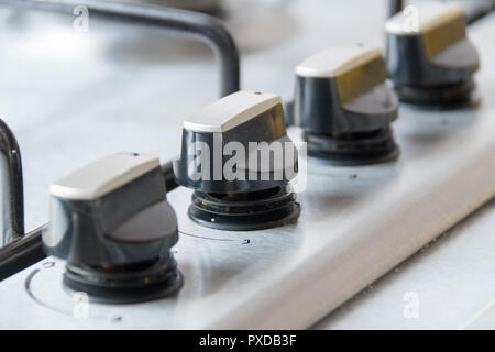 Bouton de cuisinière à gaz Banque D'Images