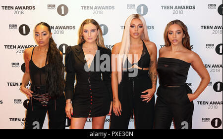 Londres, Royaume-Uni. 21 Oct 2018. Petit Mix, Leigh-Anne Pinnock, Perrie Edwards, intangible States Nelson, Jade Thirlwall, BBC Radio 1 Teen Awards 2018, SSE Wembley Arena, Londres, Royaume-Uni, 21 octobre 2018, photo de Richard Goldschmidt : Riche de crédit Gold/Alamy Live News Banque D'Images