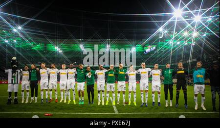 Mönchengladbach, Deutschland. 21 Oct, 2018. firo : 21.10.2018, football, 1.Bundesliga, la saison 2018/2019, Borussia Mönchengladbach - FSV FSV FSV Mainz 05, final jubilation, déposant, fonction, usage général, dans le monde entier | Crédit : dpa/Alamy Live News Banque D'Images