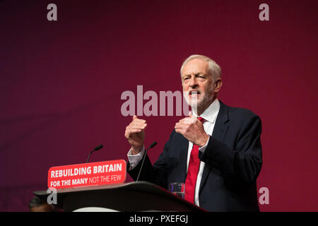 © Chris Bull. 26/9/18 Liverpool , Royaume-Uni. La conférence du Parti travailliste aujourd'hui (mercredi 26 Septeber 2018). Chef du parti travailliste le discours de Jeremy Corbyn. Crédit photo : CHRIS BULL Banque D'Images