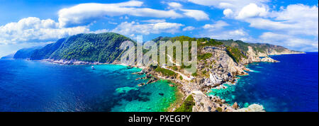 Skopelos island impressionnant,vue panoramique à partir de l'église Agios iannis,,Grèce. Banque D'Images