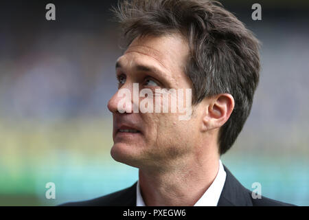 Buenos Aires, Argentine - 20 octobre 2018 : Guillermo Barros Schelotto (boca) dans la Bombonera Stadium à Buenos Aires, Argentine Banque D'Images