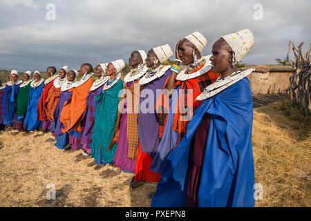 Cérémonie Maasai au cratère du Ngorongoro en Tanzanie Banque D'Images