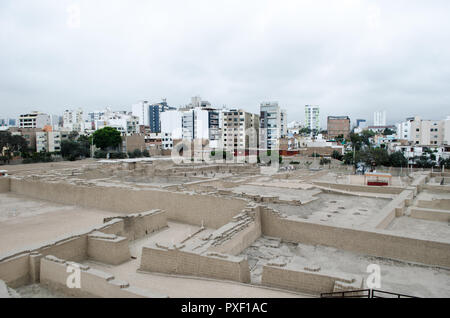 Huaca Pucllana à Lima, Pérou Banque D'Images