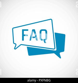 FAQ. Foire aux question comme icône de bulle. Élément d'icône Web pour mobile concept et applications web. Vector illustration Illustration de Vecteur