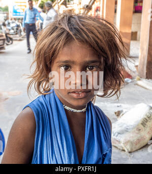 Jaipur, Inde, 20 septembre 2018 scènes quotidiennes de la population locale en regardant les touristes, à demander de l'argent ou en se faisant passer pour eux Banque D'Images