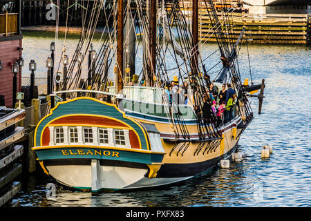 Boston Tea Party les navires et   Musée Boston, Massachusetts, USA Banque D'Images