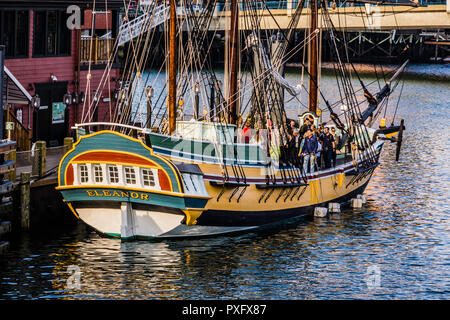 Boston Tea Party les navires et   Musée Boston, Massachusetts, USA Banque D'Images