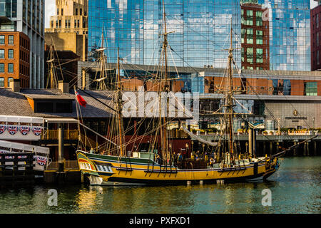 Boston Tea Party les navires et   Musée Boston, Massachusetts, USA Banque D'Images