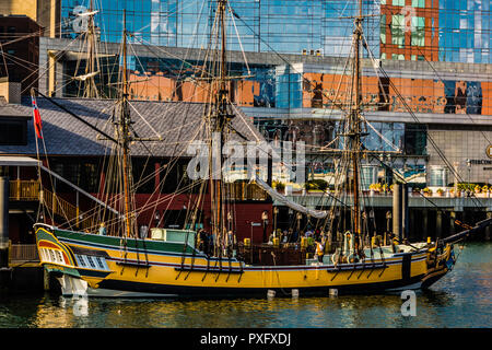 Boston Tea Party les navires et   Musée Boston, Massachusetts, USA Banque D'Images