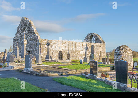 Église Killursa, près de Headford dans le comté de Galway, Irlande, daterait du 12ème ou 13ème siècle. Les vestiges d'un monastère du 7ème siècle sont être Banque D'Images