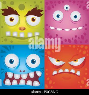 Expression de monstres Illustration de Vecteur