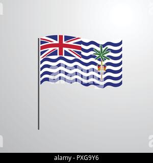 Territoire britannique de l'Océan Indien Waving Flag Illustration de Vecteur