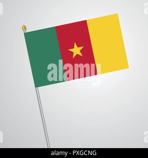 Le jour de l'indépendance du Cameroun la conception typographique avec drapeau vector Illustration de Vecteur