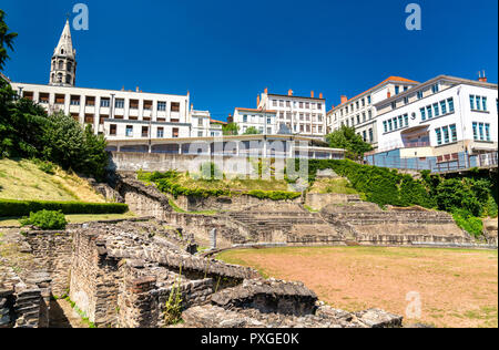 Amphithéâtre des Trois Gaules à Lyon, France Banque D'Images