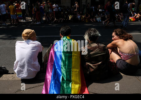 Pride Parade à Paris, France Banque D'Images