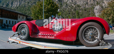 1939 Alfa Romeo 6C 2500 Super Sport Corsa - vue latérale Banque D'Images