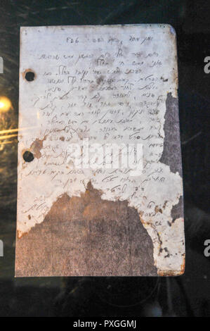 Ilan Ramon Israël est qu'astronaute, est mort dans la navette spatiale Columbia, re-entry accident. Madatech, Musée national israélien de la science et de la technologie Banque D'Images