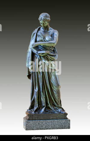 La statue en bronze de 1889 par le sculpteur Minerva Jacob H. Fjelde (1855 - 1896) dans le Comté de Hennepin Bibliothèque Centrale, Minneapolis - La sculpture a été ca Banque D'Images