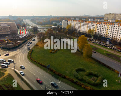 Moscou, Russie - le 20 octobre. En 2018. Vue d'en haut sur l'avenue centrale à Zelenograd Banque D'Images