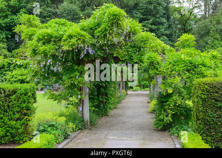 Jardin clos à Balloch Castle Country Park, Balloch, West Dunbartonshire, Ecosse Banque D'Images