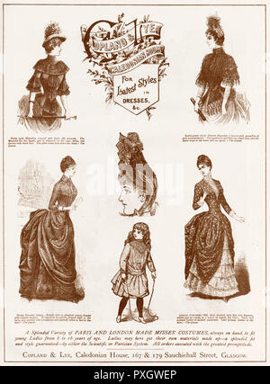 Publicité pour les robes pour femmes Copland & Lye 1887 Banque D'Images