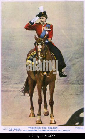 Princesse Elizabeth - assister au Trooping de la couleur Banque D'Images