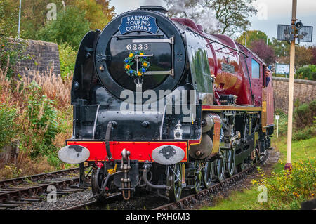 No46233 'Duchess of Sutherland' le Midland et Scottish Railway (LMS) Princess Coronation Class 4-6-2 'Pacific' type locomotive à vapeur construit en 1938. Banque D'Images