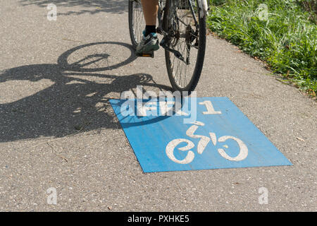 Freiburg im Breisgau FR1 voie cyclable, Baden-Wurttemberg, Germany, Europe Banque D'Images