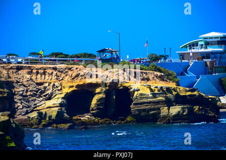 Vue de La Jolla Cove à La Jolla, Californie, USA Banque D'Images