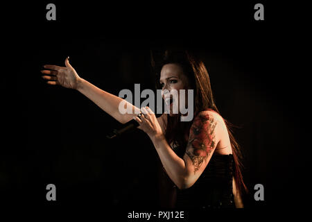 Chanteur et auteur-compositeur finlandais, Tarja Turunen live sur scène à Orion Live Club, Rome, Italie le 17 octobre 2018. Photo par Giuseppe Maffia Banque D'Images