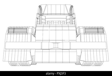 Livraison commerciale. Illustration 3d de traçage. Format vectoriel EPS 10 isolé sur blanc. Illustration de Vecteur